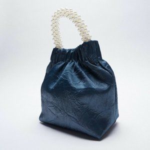 Zara Pearl Handle Crossbody Bag Magnetic Closure